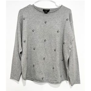 Rachel Zoe Skull Sweater - Womens Medium